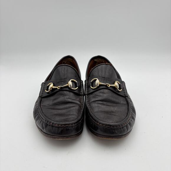 Vintage 80s Gucci Leather Horsebit Loafers Shoes Men\'s 41.5 D US 8 main image 10
